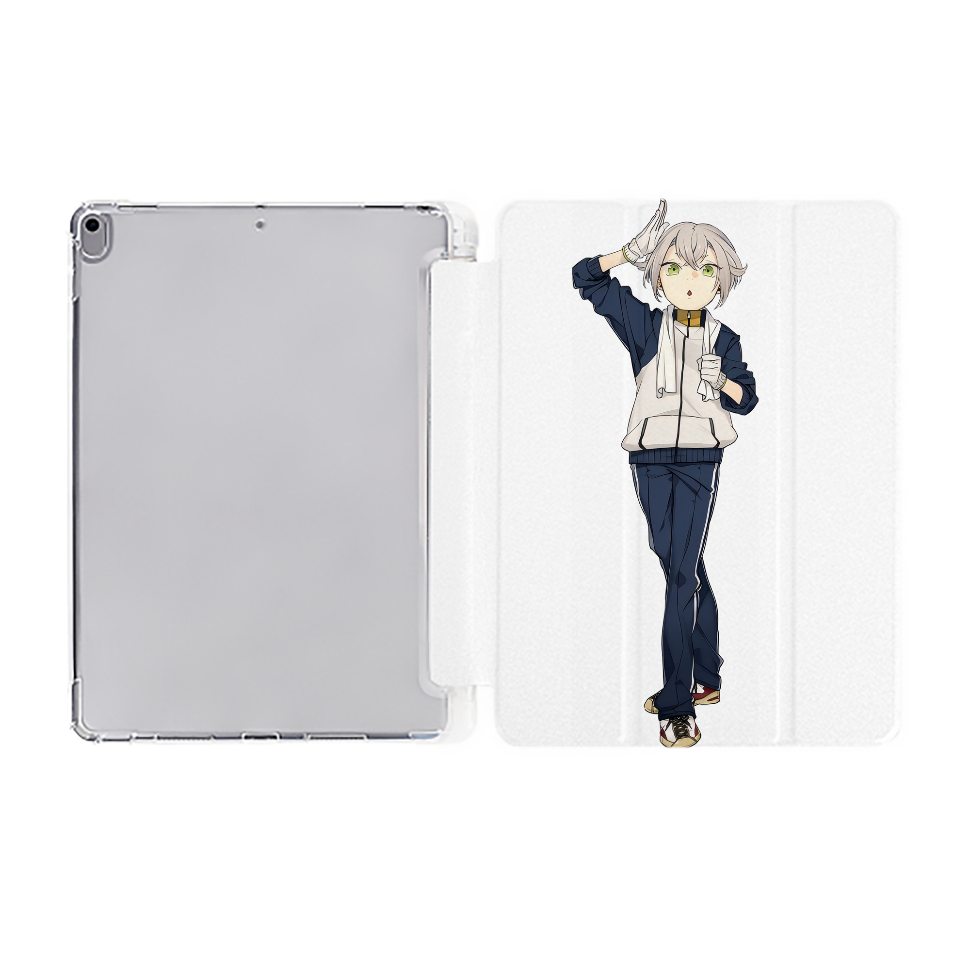 （画像用） 刀剣乱舞 Touken Ranbu IPad ケース ペン収納付き 三つ折りスタンド PUレザー×シリコン 対応機種9.5/10.5/10.9インチ